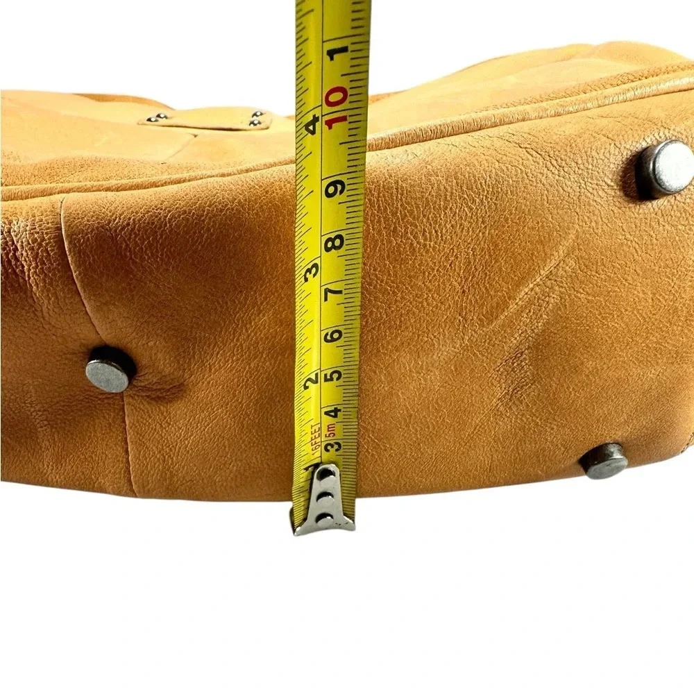 Charles David Camel Brown Leather Large Hobo Handbag Purse